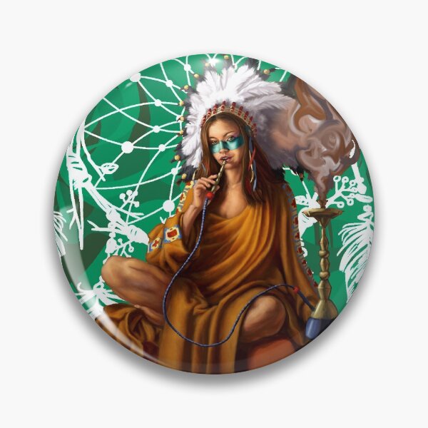 Item preview, Woman Shaman Headdress Dream Catcher designed and sold by Andrew Gaia.
