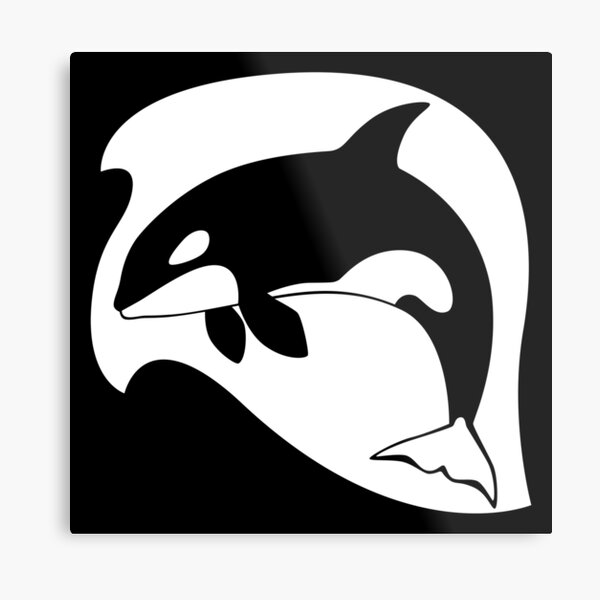 Orca Wave Metal Print