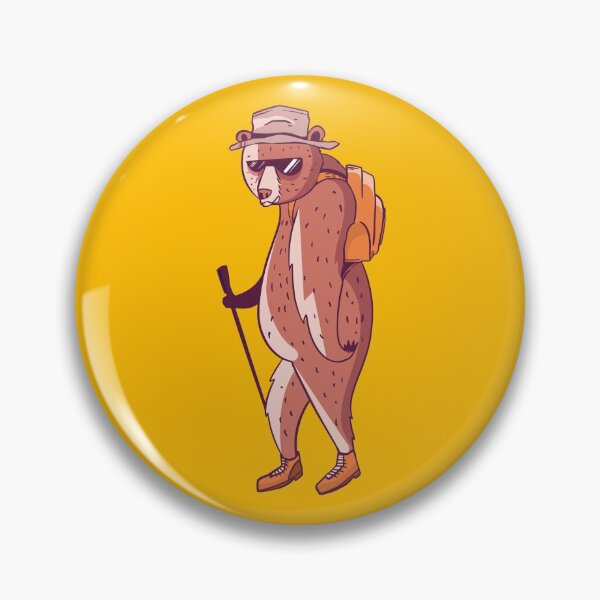 Item preview, Brown Hiking Bear designed and sold by Piztees.