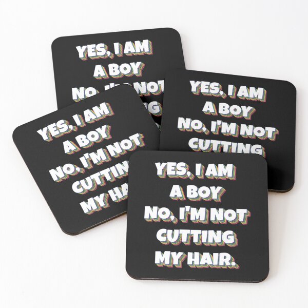 Item preview, Yes, I Am A Boy No, I'm Not Cutting My Long Hair designed and sold by HeroTee.
