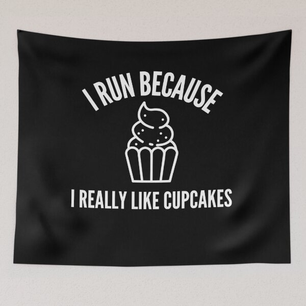 Item preview, I Run Because I Really Like Cupcakes designed and sold by TeePartyHost.
