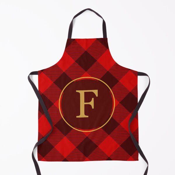 Item preview, Plaid Tartan Red Brown Diagonal Monogram Initial Letter F designed and sold by fotografixgal.