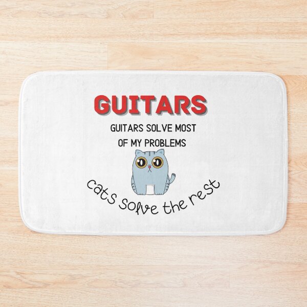 Item preview, Guitars Solve most of My Problems cats solve the rest designed and sold by lhousshop.
