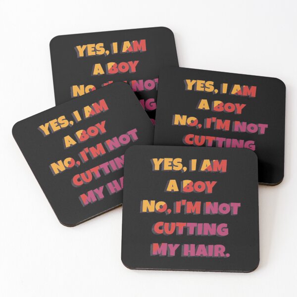 Item preview, Yes, I Am A Boy No, I'm Not Cutting My Long Hair designed and sold by HeroTee.