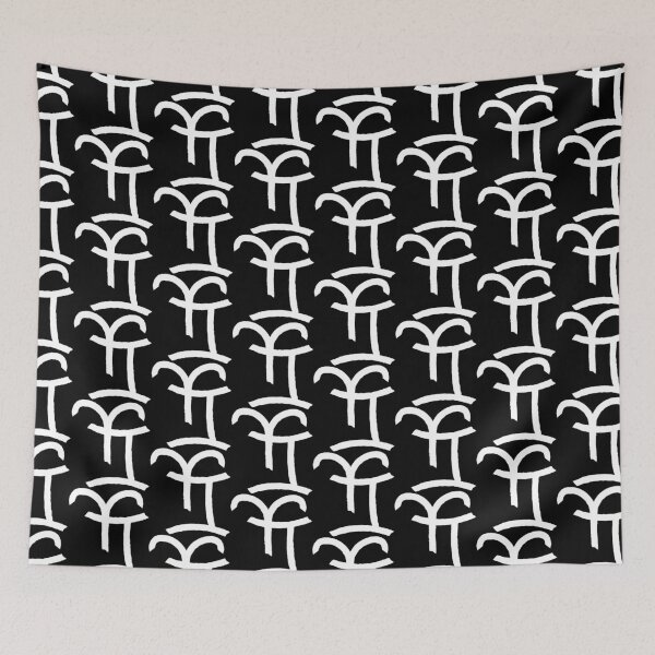 Item preview, Aries and Gemini Combined Zodiac Signs Double Horoscope Symbols in White designed and sold by Zodiafy-Designs.