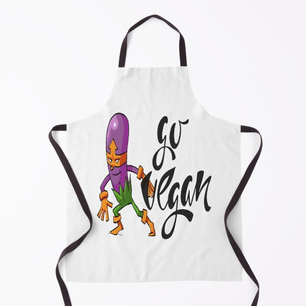Item preview, Go Vegan Purple Eggplant Foodietoon Superhero Aubergine Brinjal designed and sold by ProjectX23.