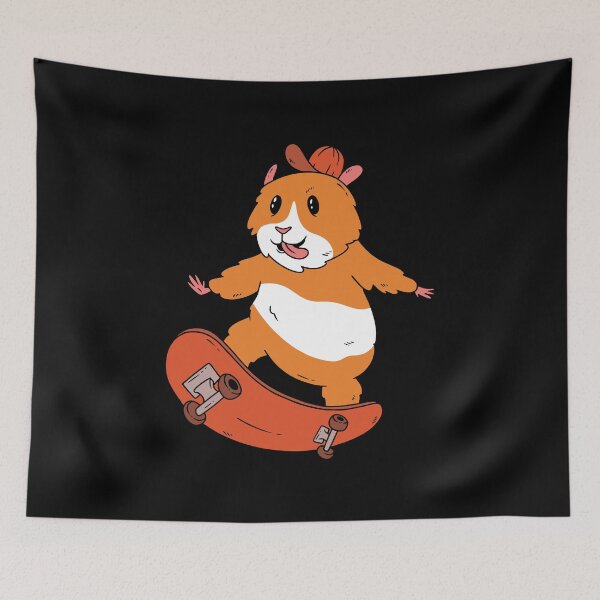 Item preview, Cute Hamster Skating designed and sold by OnepixArt.