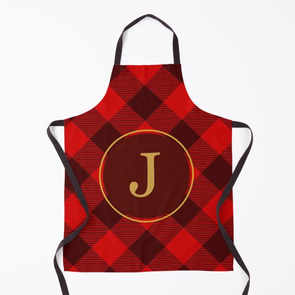 Item preview, Plaid Tartan Red Brown Diagonal Monogram Initial Letter J designed and sold by fotografixgal.