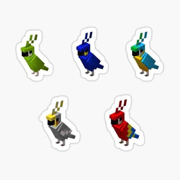Minecraft Parrot Stickers Redbubble