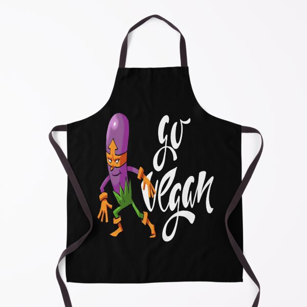 Item preview, Go Vegan Purple Eggplant Foodietoon Superhero Aubergine Brinjal designed and sold by ProjectX23.