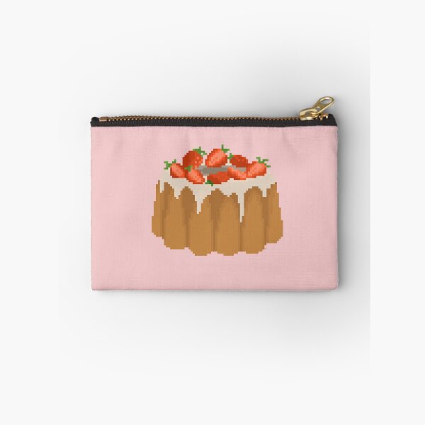 Item preview, Strawberry bundt cake pixel art designed and sold by tifft.