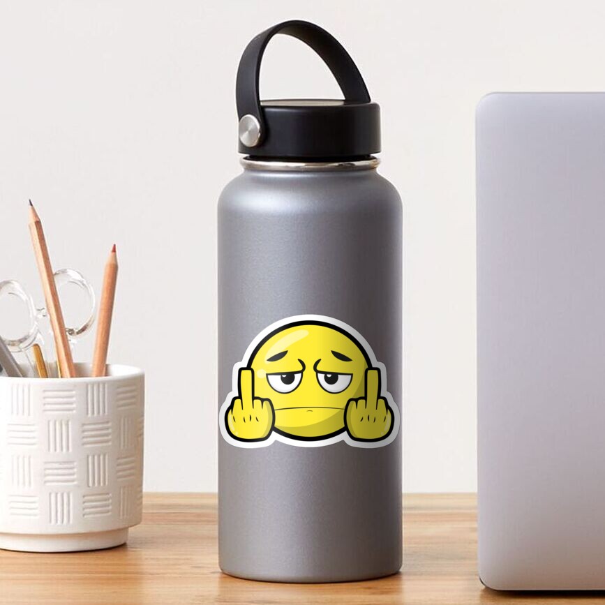 "Sad Fuck You Emoji" Sticker for Sale by Schallerer Redbubble