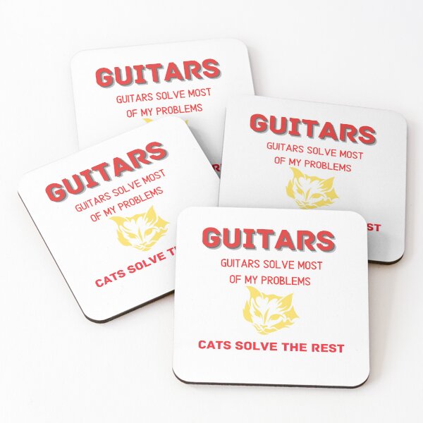 Item preview, Guitars Solve most of My Problems cats solve the rest T-shirt Classic designed and sold by lhousshop.