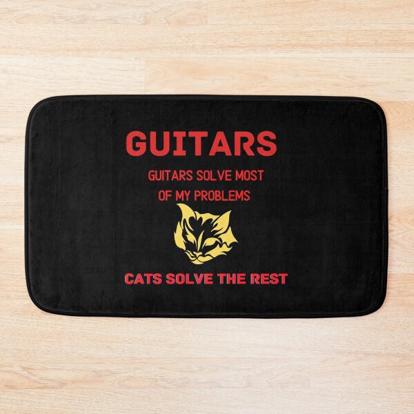 Item preview, Guitars Solve most of My Problems cats solve the rest T-shirt Classic designed and sold by lhousshop.