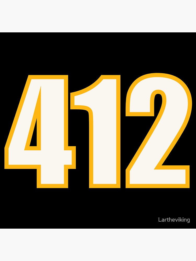 Area Code - 412 - Sports Teams for Pittsburgh - Pittsburgh - Sticker