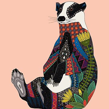 Artwork thumbnail, badger blossom pink by scrummy