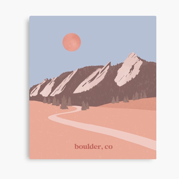 Boulder flatirons print Canvas Print