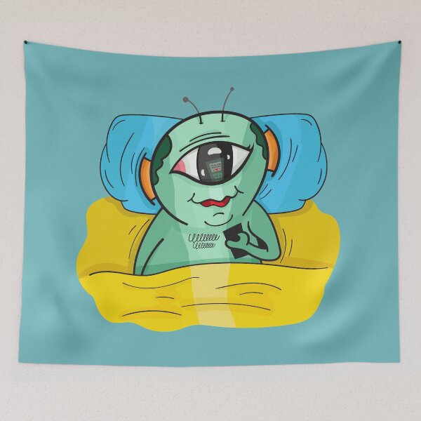 Item preview, Funny Alien Trying to find his love on a date app designed and sold by NajoFashions.