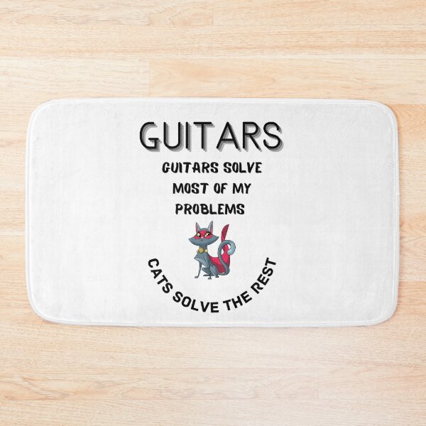 Item preview, Guitars Solve most of My Problems cats solve the rest T-shirt Classic designed and sold by lhousshop.