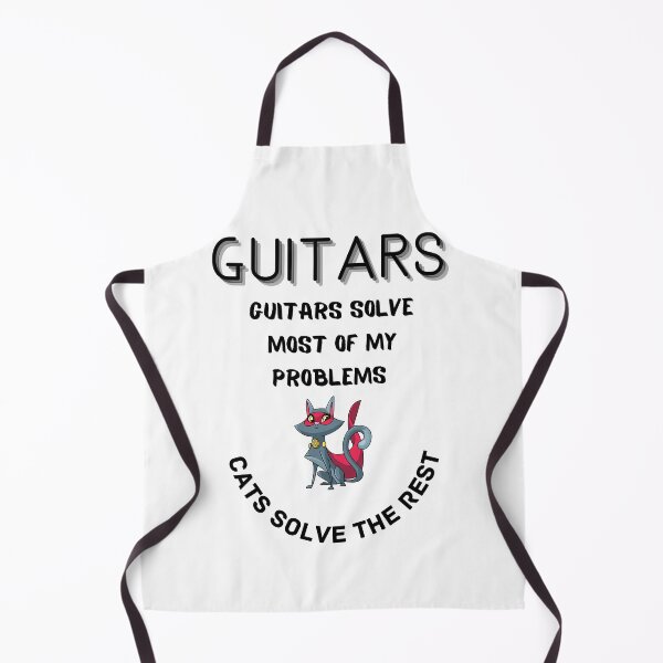 Item preview, Guitars Solve most of My Problems cats solve the rest T-shirt Classic designed and sold by lhousshop.
