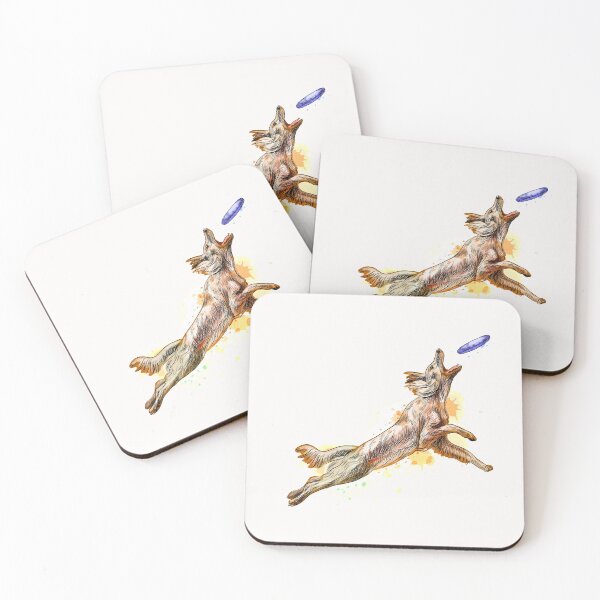 Item preview, Dog in the air catching a frisbee designed and sold by kalud-zoldyck.