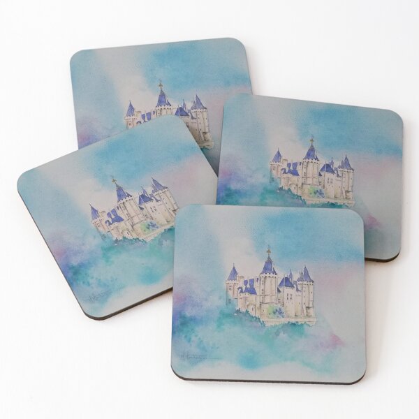 Item preview, Château Saumur clouds, in watercolor designed and sold by Maryse-Montron.