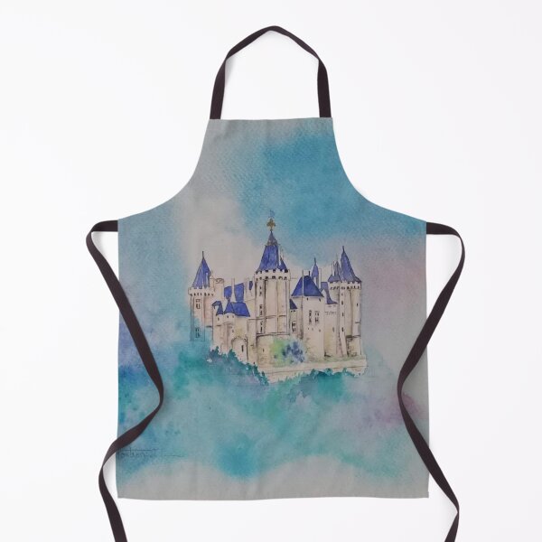 Item preview, Château Saumur clouds, in watercolor designed and sold by Maryse-Montron.
