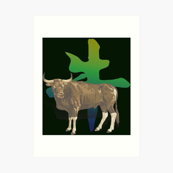 Chinese Year of The Ox Art Print