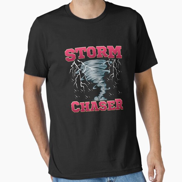 Vista previa del artículo con la obra «Cazador de tormentas Clima severo Obsesionado con tornados», diseñado y vendido por perfectpresents.