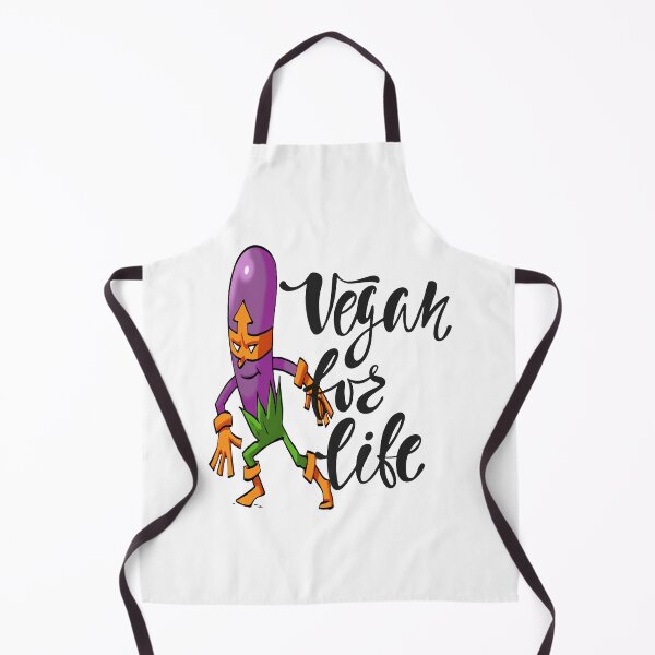 Item preview, Vegan for Life Purple Eggplant Foodietoon Superhero Aubergine Brinjal designed and sold by ProjectX23.