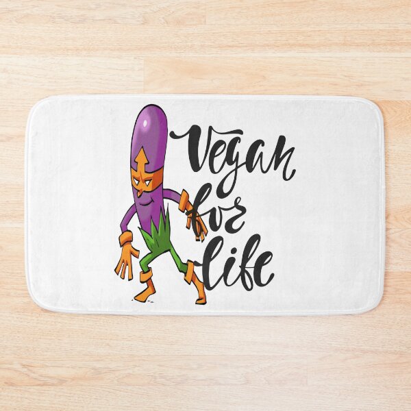 Item preview, Vegan for Life Purple Eggplant Foodietoon Superhero Aubergine Brinjal designed and sold by ProjectX23.