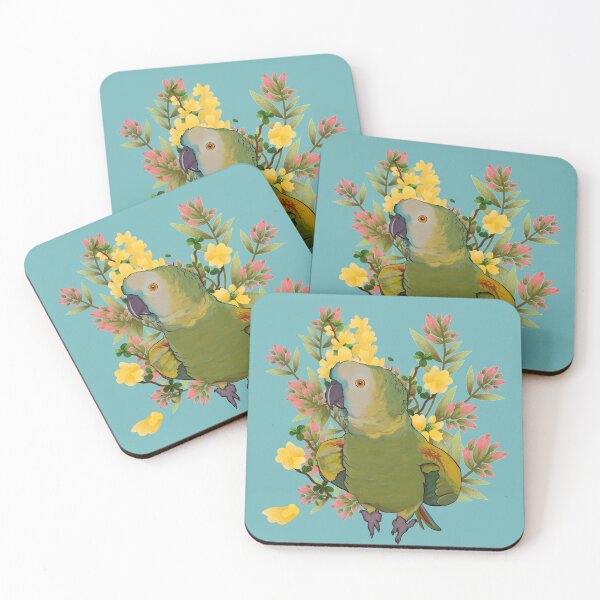 Item preview, Floral Blue Fronted Amazon Parrot designed and sold by Zurickdesigns.