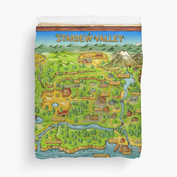 Stardew Valley Map Duvet Cover