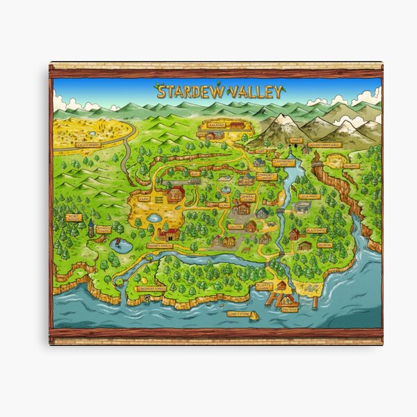 Stardew Valley Map Canvas Print