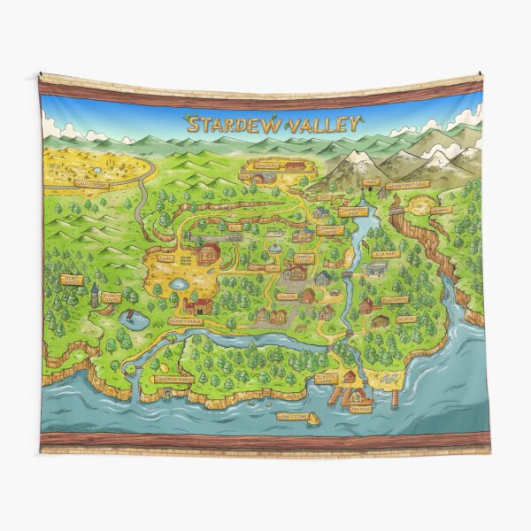 Stardew Valley Map Tapestry