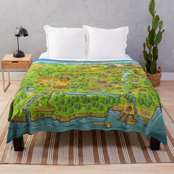 Stardew Valley Map Throw Blanket