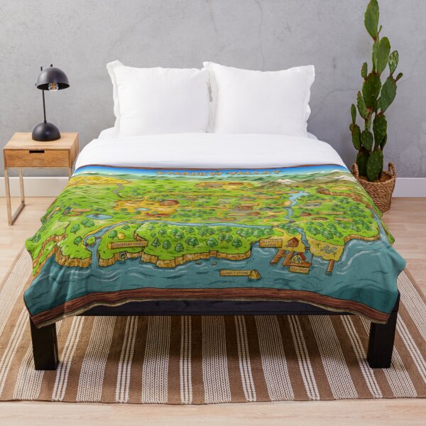 Stardew Valley Map Throw Blanket