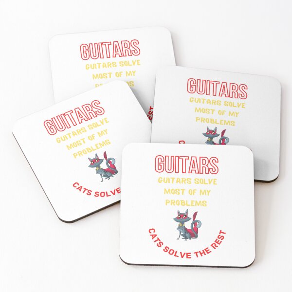 Item preview, Guitars Solve most of My Problems cats solve the rest Funny gift T-shirt designed and sold by lhousshop.