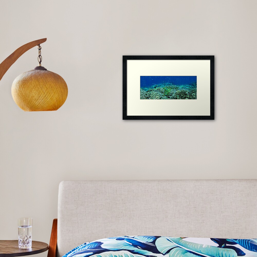 Reef Flat at Saru Namu-Namu Island. Framed Art Print