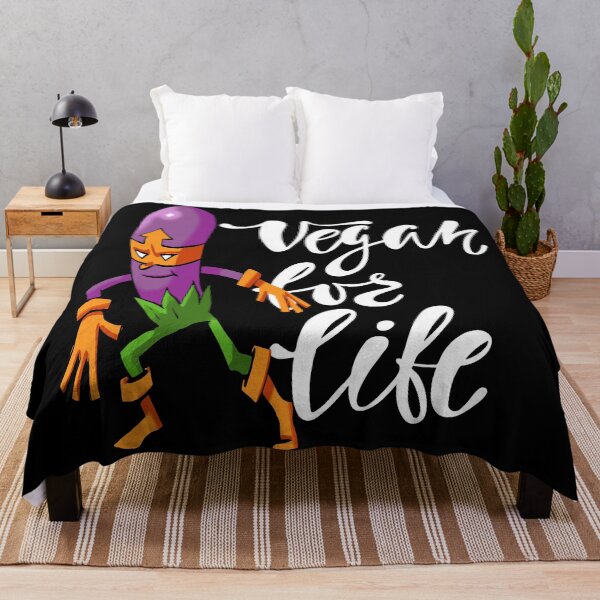 Item preview, Vegan for Life Purple Eggplant Foodietoon Superhero Aubergine Brinjal designed and sold by ProjectX23.