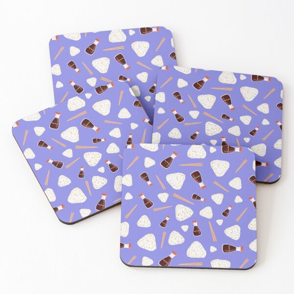 Item preview, Japanese Food Pattern - Onigiri, Soy Sauce and Chopsticks designed and sold by onepiconetreat.