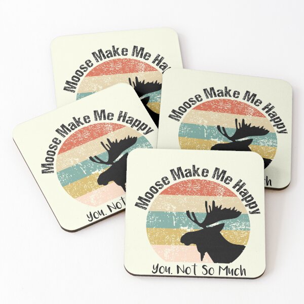 Item preview, Moose Make Me Happy You, Not So Much vintage for Men Women Boys Girls Kids moose Lover funny Gifts ideas designed and sold by biigshow.