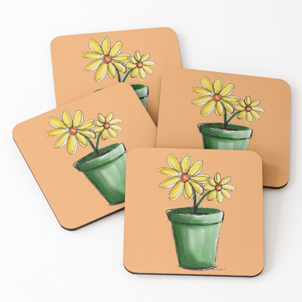 Item preview, Yellow Potted Flowers designed and sold by Lois Eastlund.