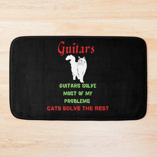 Item preview, Guitars Solve most of My Problems cats solve the rest Funny gift T-shirt designed and sold by lhousshop.