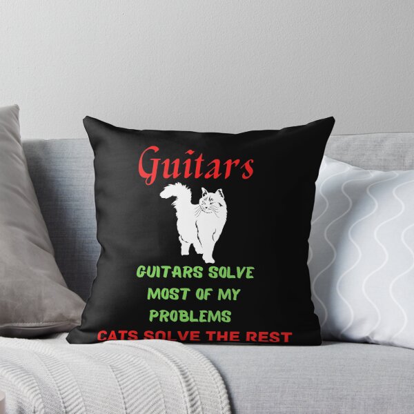 Item preview, Guitars Solve most of My Problems cats solve the rest Funny gift T-shirt designed and sold by lhousshop.