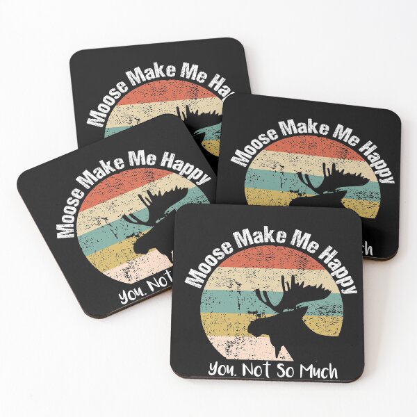 Item preview, Moose Make Me Happy You, Not So Much vintage for Men Women Boys Girls Kids moose Lover funny Gifts ideas designed and sold by biigshow.