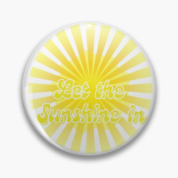 Item preview, Let The Sunshine In Shining Yellow Sun with Retro Lettering  designed and sold by MajestyMaker.