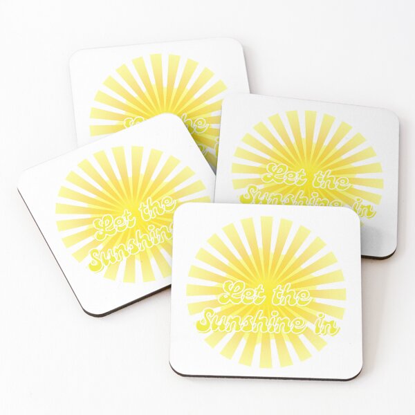 Item preview, Let The Sunshine In Shining Yellow Sun with Retro Lettering  designed and sold by MajestyMaker.