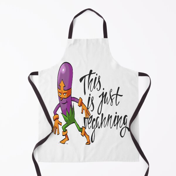 Item preview, This is Just Veganning Purple Eggplant Foodietoon Superhero Aubergine Brinjal designed and sold by ProjectX23.