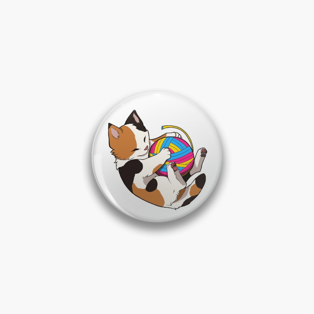 Pansexual Pride Calico Cat Pin For Sale By Saltuurn Redbubble